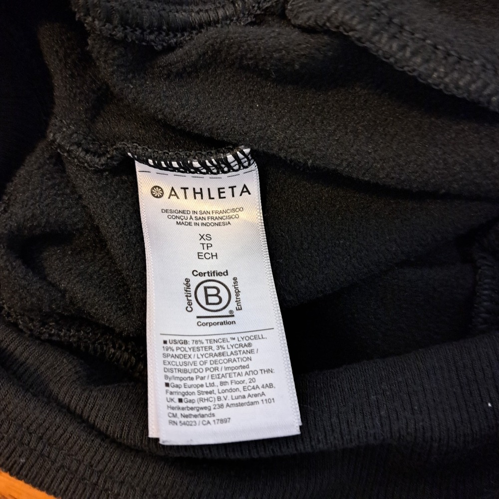 Athleta Women's Black Joggers Size XSMALL High Rise pockets - Picture 5 of 9